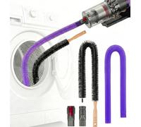 HUA JET 2-Pack Tumble Dryer Lint Cleaning Hose for Dyson V6-V15, Dryer Vent Vacuum Attachment with V6/V7 Adapter, 85cm Flexible Extension Hose for Dryer Vent & Vacuum Cleaner