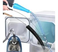 HUA JET 2-Pack Universal Dryer Vent Cleaner Kit Lint Vacuum Attachment & Lint Remover Brush for Power Washer and Dryer Vent Hose Replacement Parts (clear)