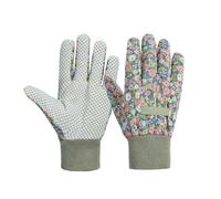 HUA JET 3 Pairs Gardening Gloves for Women- Soft & Breathable Floral Work Gloves with Grip - Cute Garden Gloves for Planting, Weeding & Digging - Gift for Mom, Grandma & Gardeners（9.5 x 3.9 inches）