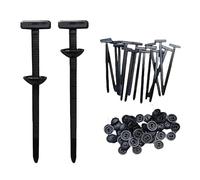 HUA JET 50Pcs Cable Tie Buckles - Self-Locking Cable Ties for Cars, Bumper Retainer Clips, Plastic Rivets & Fasteners for Auto Repairs, Quick Fix & Hole Fastening (50)