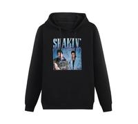 HUA JIAO MOPIAN Shakin Stevens Appreciation Hoodies Long Sleeve Pullover Loose Hoody Sweatershirt Black S