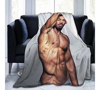 Huaaiwangy Michael Actor B. Jordan Throw Blanket, Ultra Soft Flannel Fleece Lightweight Throw Blankets Warm Air Conditioning Blanket For Couch Sofa Bed 50x40 Inch