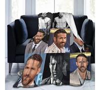 Huaaiwangy Ryan Actor Reynolds Throw Blanket, Ultra Soft Flannel Fleece Lightweight Throw Blankets Warm Air Conditioning Blanket For Couch Sofa Bed 50x40 Inch