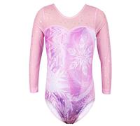 HUAANIUE Girl Gymnastics Leotard Sleeveless Diamond Splice Leotard Long Ballet Dancing Dress Sportwear 3-12Y Athletic Ballet Kids Aerobics Costume Dancewear