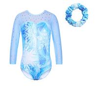 HUAANIUE Girl Gymnastics Leotard Sleeveless Diamond Splice Leotard Long Ballet Dancing Dress Sportwear 3-12Y Athletic Ballet Kids Aerobics Costume Dancewear