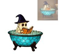 HUAANYA Ghost Bubble Bath Lamp, Halloween Ghost Night Light, Halloween Decor, Light Up Ghost Kit, Ghost-Themed Bathtub Accent Lamp for Halloween Party Decorations