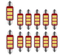 HuaaxtLang 12 Pack 39mm Festoon LED Car Bulb,500LM LED Dome Reading Xenon White Bulbs Car Interior Light Replacement No Polarity 12 SMD 4014