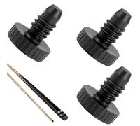 HuaaxtLang 3PCS Snooker Cue Butt Protectors,Cue Bottom Cover Pool Rubber Bumper with John Parris,Peradon,Britannia,Master Cues Accessories