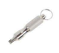 HuaaxtLang Tyre Valve Removal Tool,Stainless Steel Silver Valve Core Removal Tool for Bikes Motors and Cars