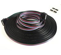 HUABLUE 10m/32.8ft RGBW Extension， Cable Line With Full Copper Wires Inside for LED Strip RGBW 5050 3528 Cord 5pin ，RGBW wire，rgb extension cable，led extension cable