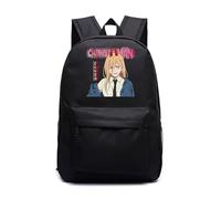 Huacaiyu Anime Chainsaw Man Backpack Cosplay Denji Pochita School Bags Daypack Rucksack with Adjustable Straps for Students Teens Boys(Black)