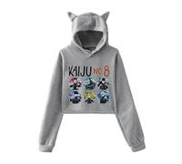 Huacaiyu Anime Kaiju No.8 Hoodies Crop Top Kafka Soshiro Mina Hip Hop Streetwear Cropped Sweatshirt Outfit Fashion Crewneck Hooded