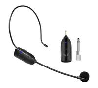 HUACAM 2-in-1 Portable Head-Mounted Wireless Microphone, Effective Range 50 Meters, Suitable for Amplifiers, Teachers, Fitness, Churches, Speeches