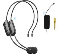 HUACAM 2 Pcs Microphone Headset for PA System, 2.4G Dual Wireless Head