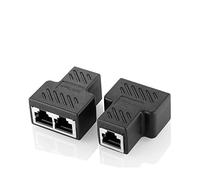 HUACAM HCM68 RJ45 Splitter Connectors Adapter 1 to 2 Ethernet Splitter Coupler Double Socket HUB Interface Contact Modular Plug Connect