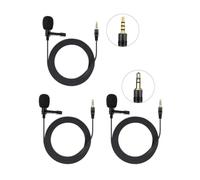 HUACAM Necktie Microphone, 3.5 mm Audio Jack Omnidirectional Microphone Condenser with Clip, Mini Lavalier Lapel Microphone for Phone, Lav Mic Professional for Youtube, Interview, Vlog