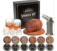 Huacan Cocktail Smoker Wooden Barrel Set Cocktail Mixing Tools 240ml 1set