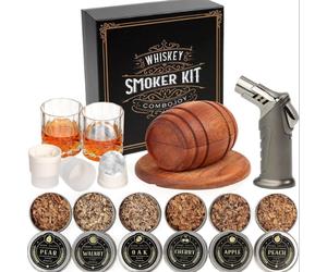 Huacan Cocktail Smoker Wooden Barrel Set Cocktail Mixing Tools 240ml 1set