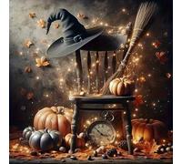 Huacan Diamond Painting Kits for Adults Halloween Full Square AB Drill 5D DIY Diamonds Paintings Art Kit for Home Wall Decor 12x12 Inch