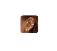 Huacan Silver Hoops Earrings for Women - S925 Sterling Silver Tiny CZ Helix Piercing Cartilage Hypoallergenic Earrings Set (3 Pairs of Hoops + 3 Pair of CZ Studs)