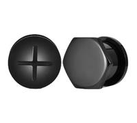 Huacan Tunnel Set 6 mm 8 mm 10 mm 12 mm 14 mm 16 mm Tunnel Sets Black Silver Colour Ear Plug Classic Double Flared Expander for Women Men 2 Pieces, 6mm (2ga), Stainless Steel