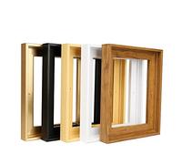 HUACANVAS Canvas Floater Frames, Canvas Floating Frame, Floater Frame for Canvas, Floater Frames for Canvas Paintings, Canvas Picture Frame (12"x12", Black)