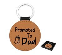 Huaceary New Dad Gifts 1st Fathers Day Keyring Leather, Daddy To Be Gifts from Bump, Dad To Be Gift for New Dads Birthday, Sentimental First Time Dad Gift Christmas Valentines Daddy To Be Keychain