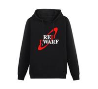 Huachenyu Red Dwarf Logo Men's Black Hoodies Unisex Pullover Sweatshirts XXL
