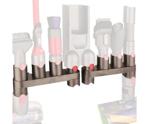 HUACITY Docks Station Accessory Holder for Dyson V15 V12 V11 V10 V8 V7 Vacuum Cleaner Accessories Tools Wall Mount Organizer (10 Storage Sockets,Pack of 2)