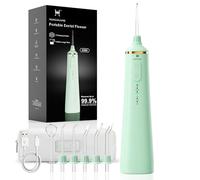 HUACO CARE Upgraded Water Flosser 300ml Large Tank, 5 Modes Professional Cordless Oral Irrigator, High-Pressure Pulse Water Dental Cleaner for Home & Travel, Remove Plaque, Healthy Gums