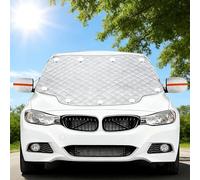 HuaCommerce Car Windscreen Cover, All-Weather Sun Shade with 9 Magnets and 2 Straps for SUV - 145x110cm