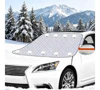HuaCommerce Car Windscreen Covers for Winter with 9 Magnets Heat Protection Windshield Cover with 2 Secure Straps, Ice and Snow Guard for Front Window, All-Weather UV & Dust Protection (160x116cm)