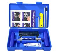 HuaCommerce Emergency Tyre Puncture Repair Kit - T-Handle Plug Tool with Drill Bit,& Full Instructions - Universal Flat Tyre Fix Set for Car, Motorcycle, Truck & All-Terrain Vehicles