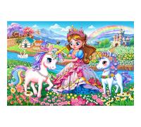 HUADADA 100 Piece Jigsaw Puzzles for Children, Kids Ages 4-8, Magic Princess Theme