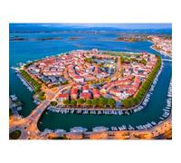 HUADADA 1000 Piece Jigsaw Puzzle for Adults | Aerial View of Grado Town | Landscape Family Interactive Puzzle
