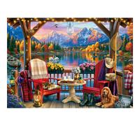 HUADADA 1000 Piece Jigsaw Puzzles for Adults-Lakeside Autumn | Eco matte oil print, eye strain relief, tight puzzle piece fit, vibrant colours