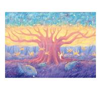 HUADADA 500 PieceJigsaw Puzzles for Adults Puzzle game 500 piece jigsaw puzzles for Adults Family Decoration Puzzle-Wishing Tree(No partitioned areas on the back)