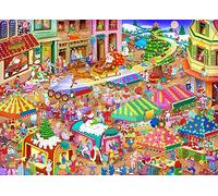HUADADA Christmas Jigsaw Puzzles 1000 Pieces for Adults-Educational Games-Christmas Market,Creative, Merry Christmas