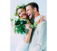 HUADADA Custom Puzzle, Personalised Jigsaw 500 Piece and Personalised Jigsaw Puzzle 1000 Piece Freeze Happy Moments - for Family, Wedding, Graduation, Birthday, Pet (1000pieces-vertical)