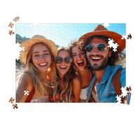 HUADADA Custom Puzzle, Personalised Jigsaw 500 Piece and Personalised Jigsaw Puzzle 1000 Piece Freeze Happy Moments - for Family, Wedding, Graduation, Birthday, Pet (500pieces-No letters on the back)
