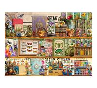 HUADADA Jigsaw Puzzles for Adults 1000-Cabinet of Curiosities | Eco matte oil print, eye strain relief, tight puzzle piece fit, vibrant colours