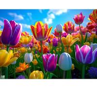 HUADADA-Jigsaw Puzzles for Adults 1000 Pieces Birthday Gift 1000 Piece Jigsaw Puzzles for Adults-Hundred flowers bloom