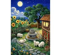 HUADADA Jigsaw Puzzles for Adults 1000 Pieces Family Interactive Games 1000 Piece Jigsaw Puzzles for Adults-Farmhouse Courtyard