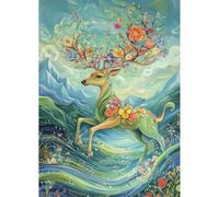 HUADADA-Jigsaw Puzzles for Adults 1000 Pieces Flower God Deer 1000 Piece Jigsaw Puzzles for Adults Gift