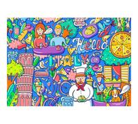HUADADA Jigsaw Puzzles for Adults 1000 Pieces,Graffiti Art,1000 Piece Jigsaw Puzzles for Adults Gifts
