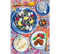 HUADADA Jigsaw Puzzles for Adults 1000 Pieces Mediterranean Feast Jigsaw Puzzle, Colourful Food Scene for Adults & Teens, Family Game & Wall Decor
