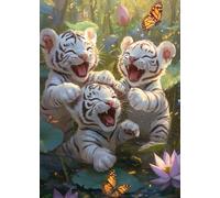 HUADADA Jigsaw Puzzles for Adults 1000 Pieces Three Tiger Cubs 1000 Piece Jigsaw Puzzles for Adults Gift