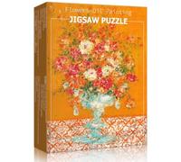 HUADADA Jigsaw Puzzles for Adults 500 Piece Challenging Game Toys, Impossible Puzzle,500 Piece Jigsaw Puzzles for Adults Family Decoration Puzzle- Flowers in a vase