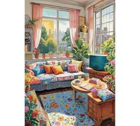 HUADADA Jigsaw Puzzles for Adults 500 Piece Challenging Game Toys, Impossible Puzzle, Family Decoration Puzzle - Warm Living Room