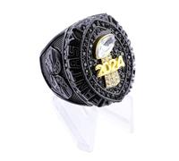 Huadafun 2024 Fantasy Football Championship Ring with Wooden Display Box - Heavyweight FFL League Winner Souvenir, for Fans, Friends & Office Décor,9#